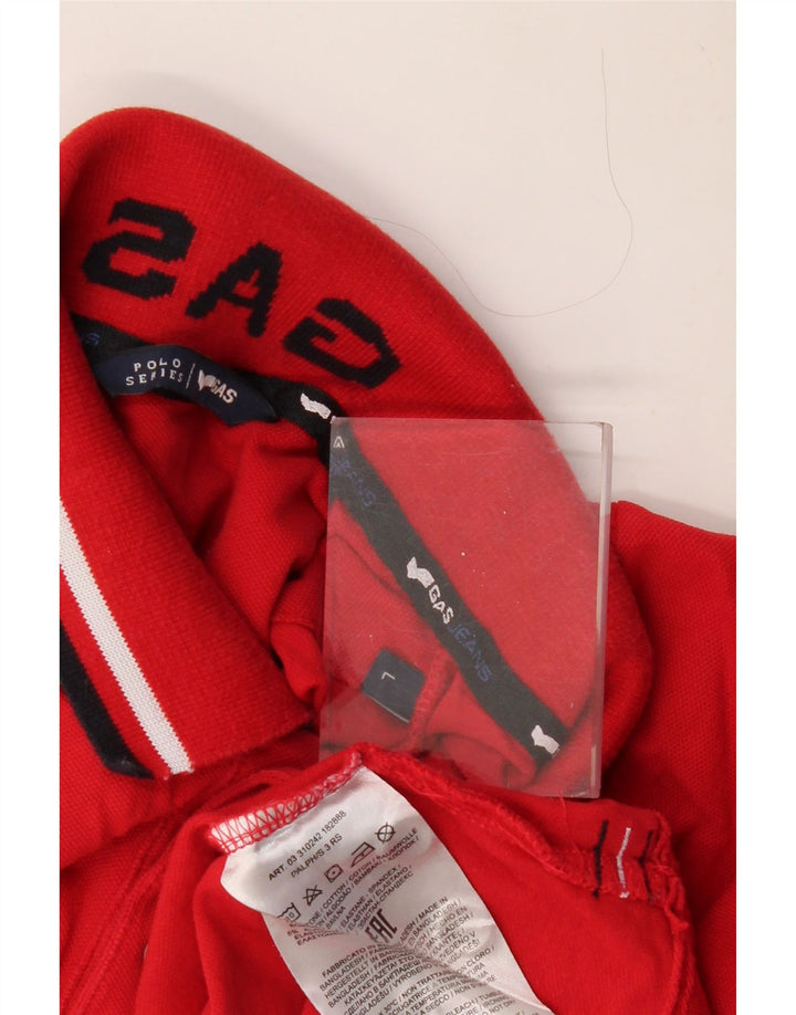 Camisa pólo GAS Boys 15-16 anos grande algodão vermelho