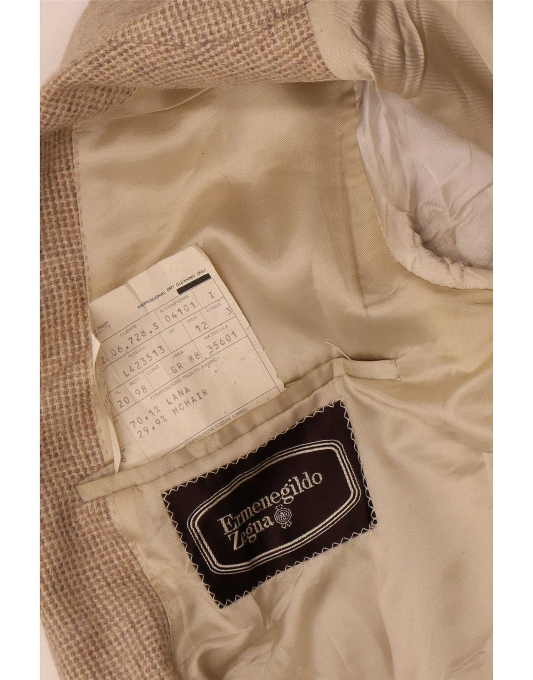 Jaqueta Blazer Masculina Ermenegildo Zegna IT 46 Pequena Marrom Houndstooth