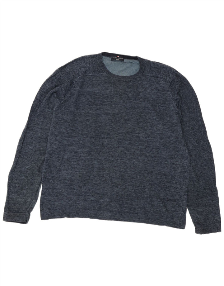 Suéter masculino Marks & Spencer Blue Harbor com gola redonda grande azul marinho