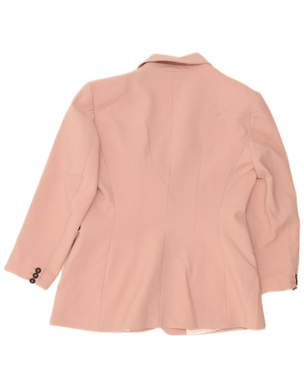 Zara Womens 2 Button Blazer Jacket UK 18 XL Pink