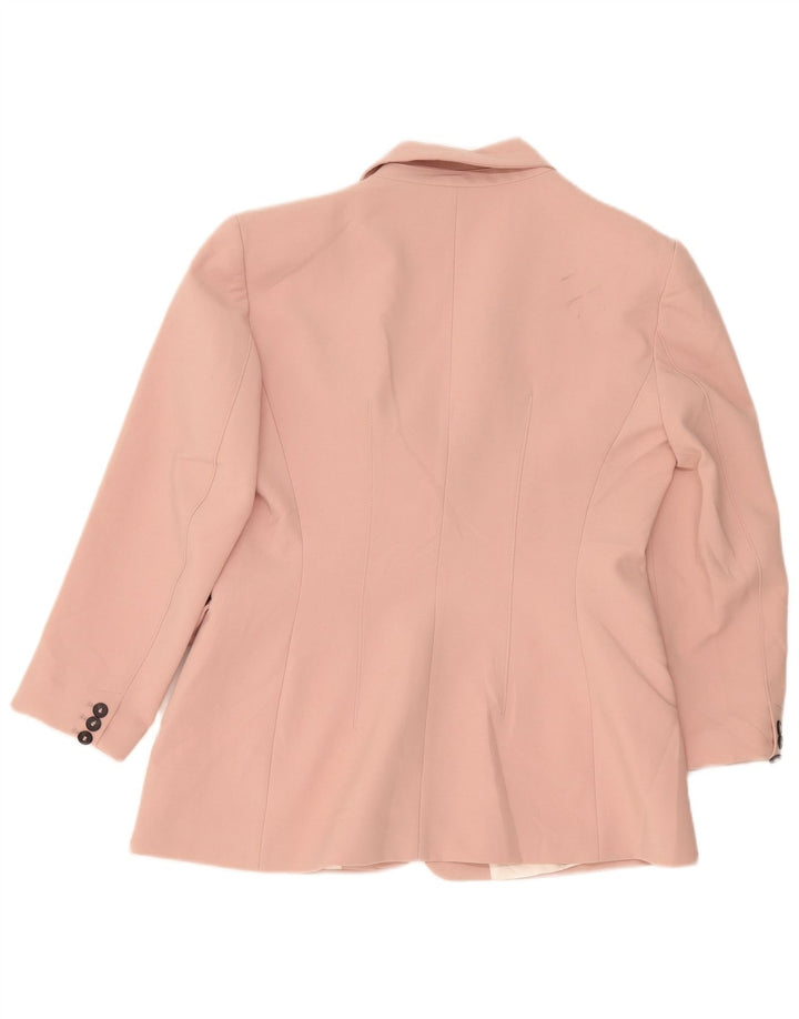 Jaqueta blazer feminina Zara com 2 botões UK 18 XL rosa