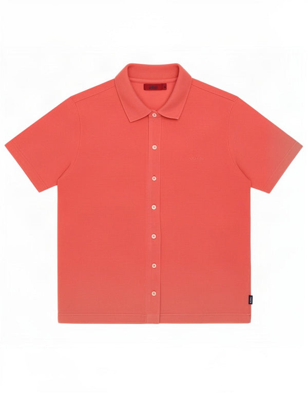 Camisa feminina de manga curta Asics UK 16 grande algodão rosa