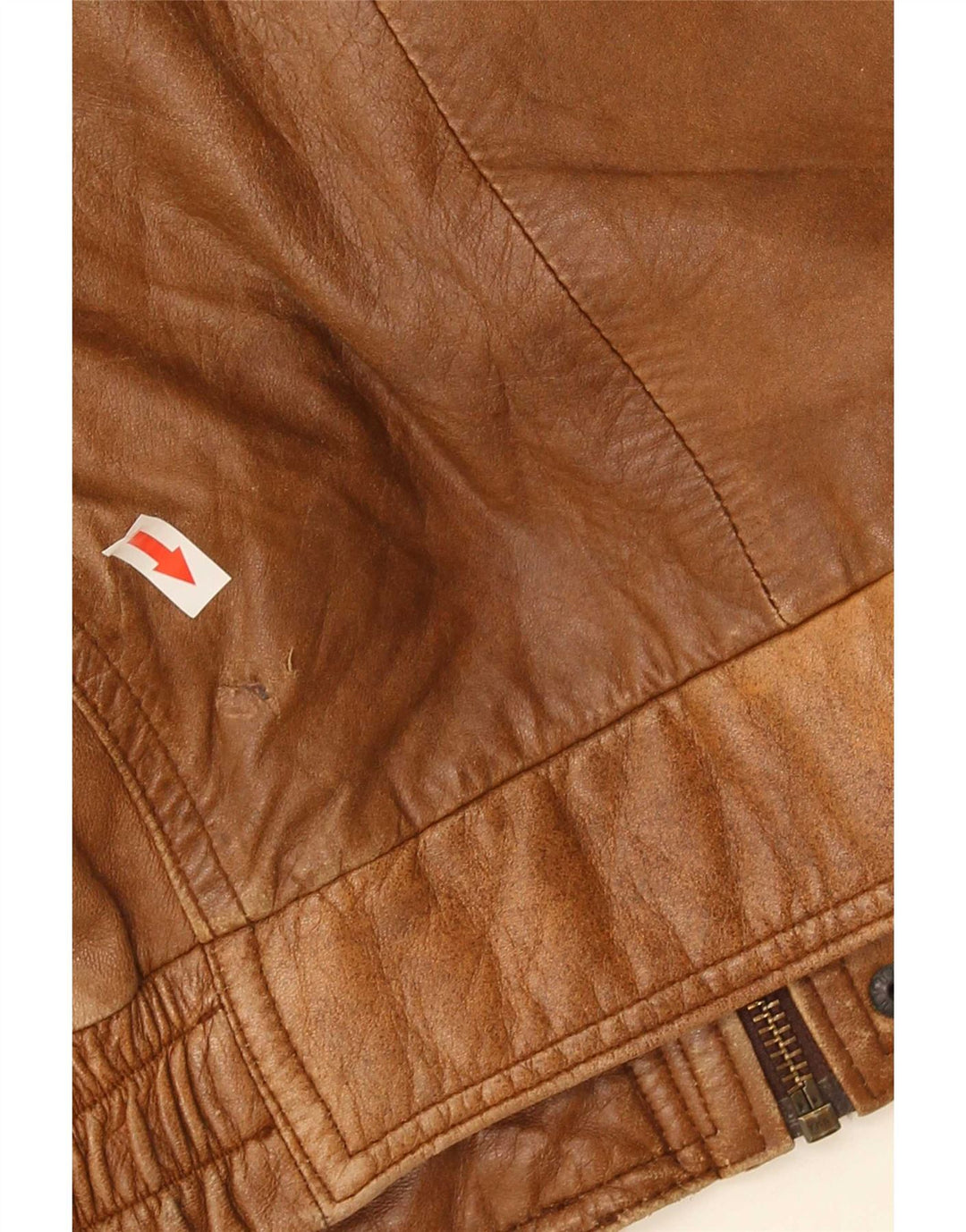 Jaqueta de couro masculina vintage IT 56 2XL marrom