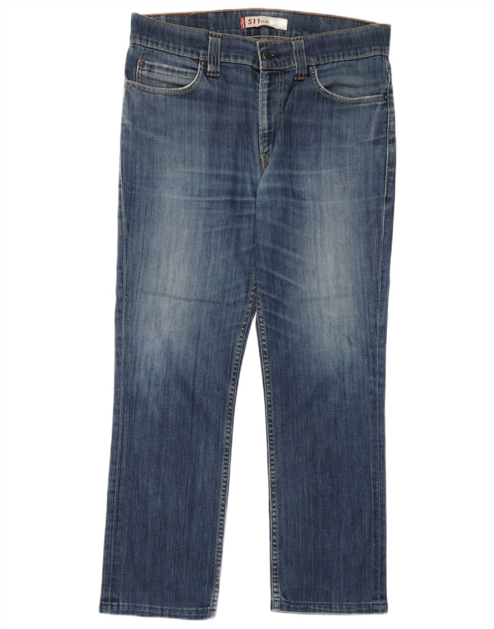 Calça jeans feminina Levi's 511 Slim W36 L27 azul algodão