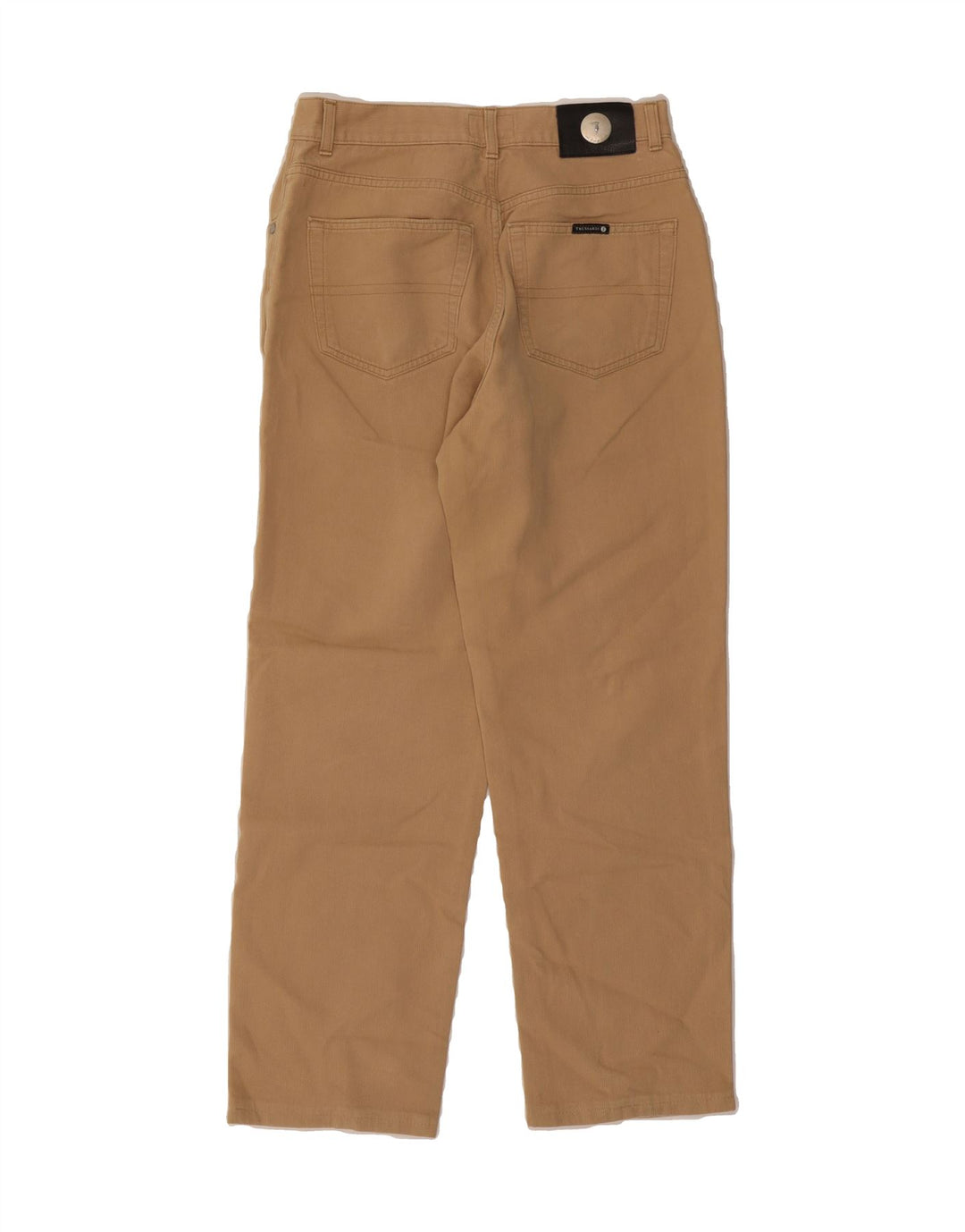 TRUSSARDI Mens Straight Casual Trousers W32 L28 Beige Cotton Vintage Trussardi and Second-Hand Trussardi from Messina Hembry 