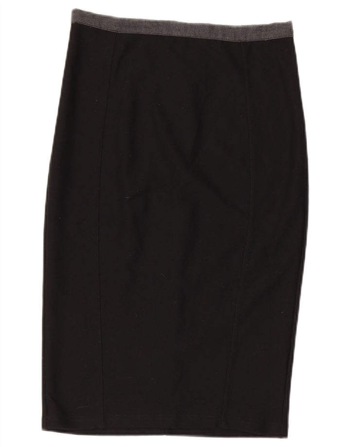 Saia lápis feminina Topshop UK 10 pequena W28 poliéster preto