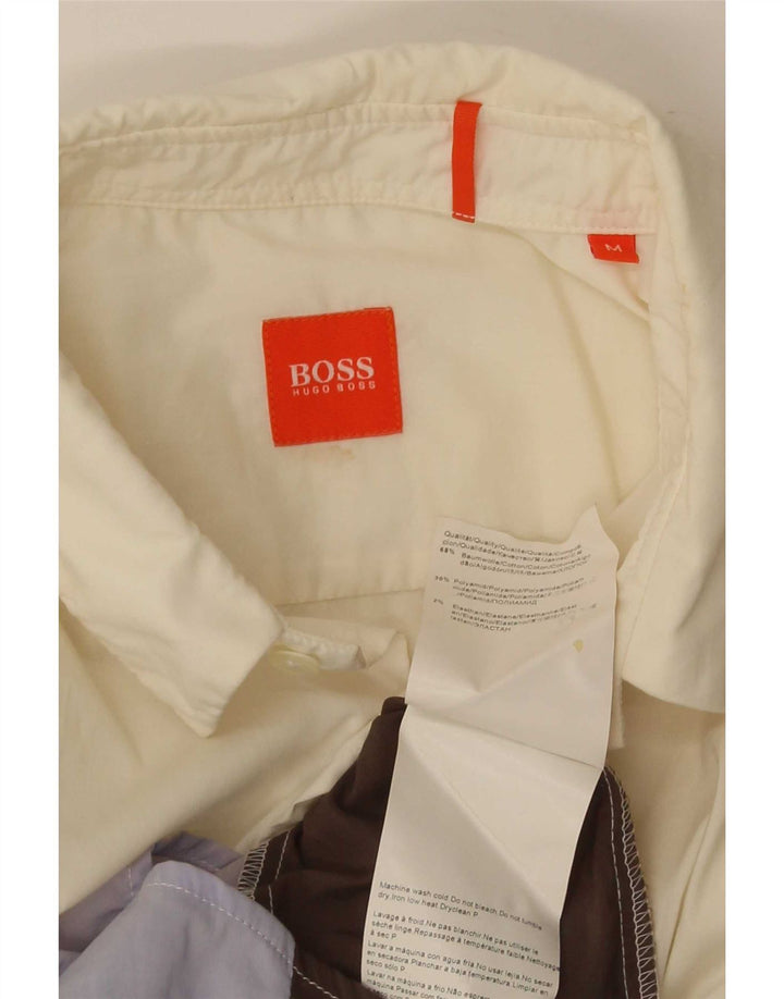 Camisa masculina Hugo Boss média multicolorida colorblock algodão