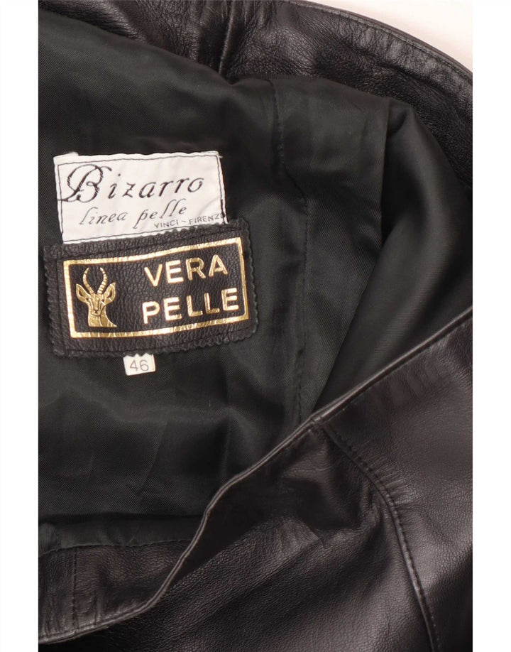 Saia feminina de couro Bizzarro IT 46 grande W32 preta