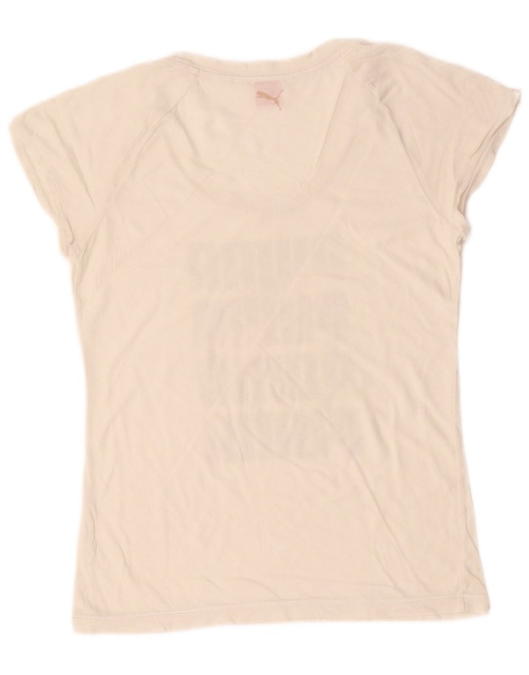 Puma Camiseta Feminina Graphic Top UK 12 Médio Branco