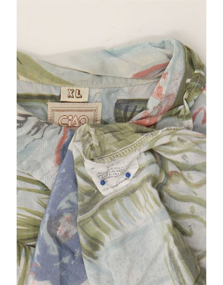Camisa masculina de manga curta Ciao XL viscose floral multicolorida