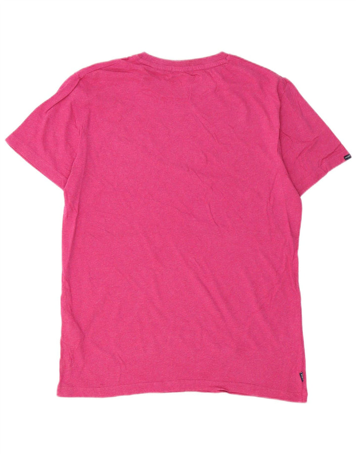 Camiseta masculina Superdry Top médio algodão rosa