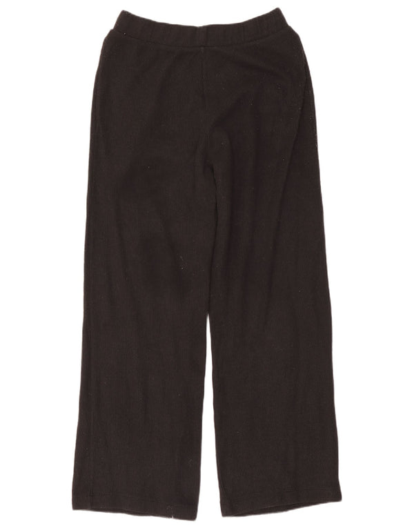 Zara Calça feminina de malha larga com perna média W28 L28 algodão preto