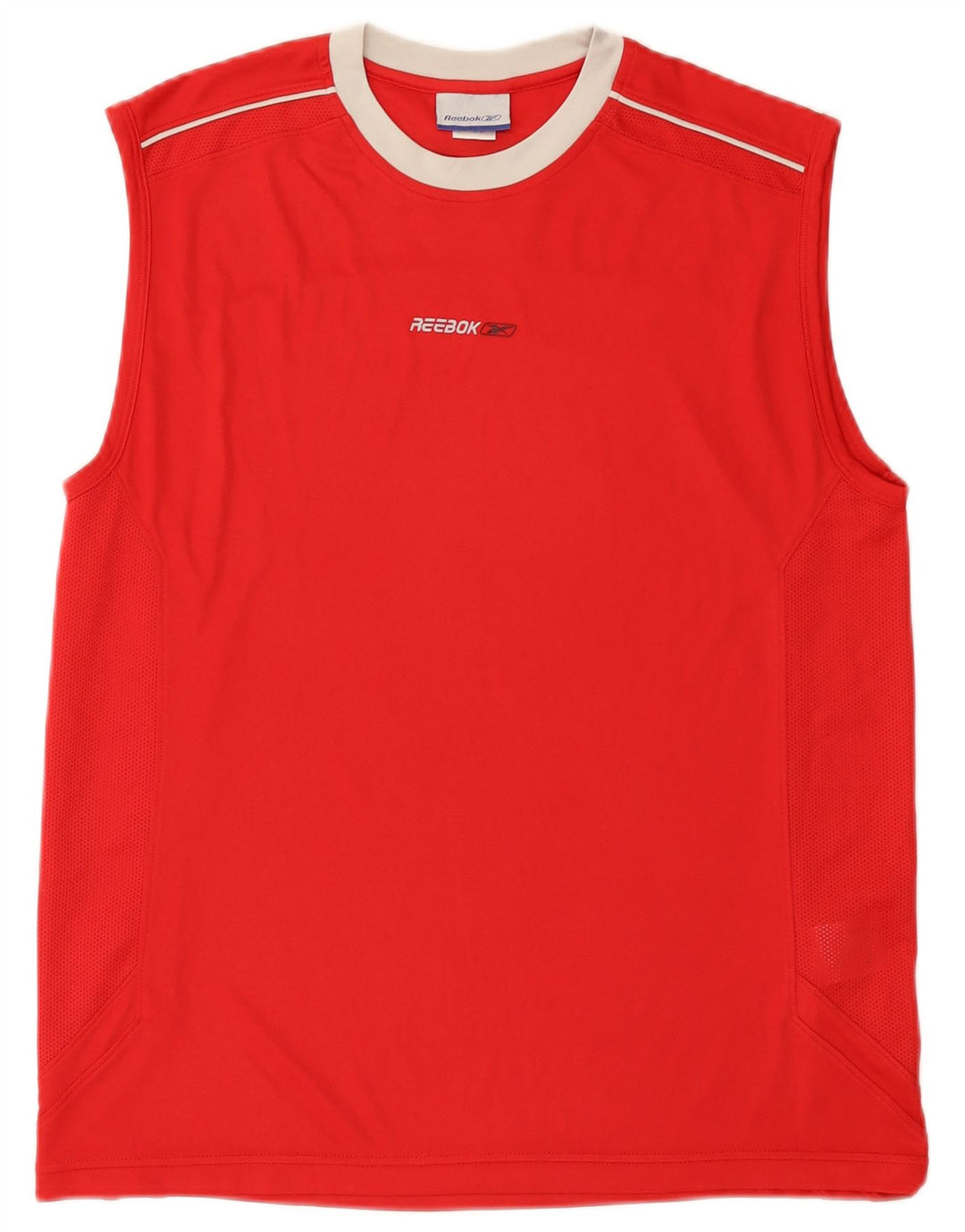 Reebok Mens Vest Top Médio Poliéster Vermelho