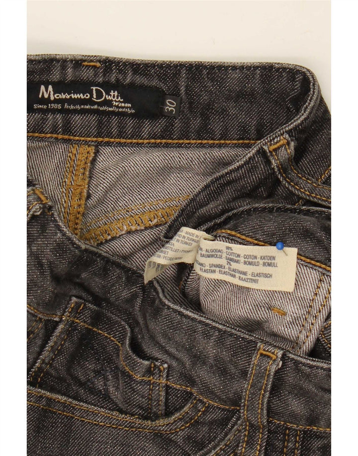 Massimo Dutti Jeans retos femininos W30 L30 Algodão cinza