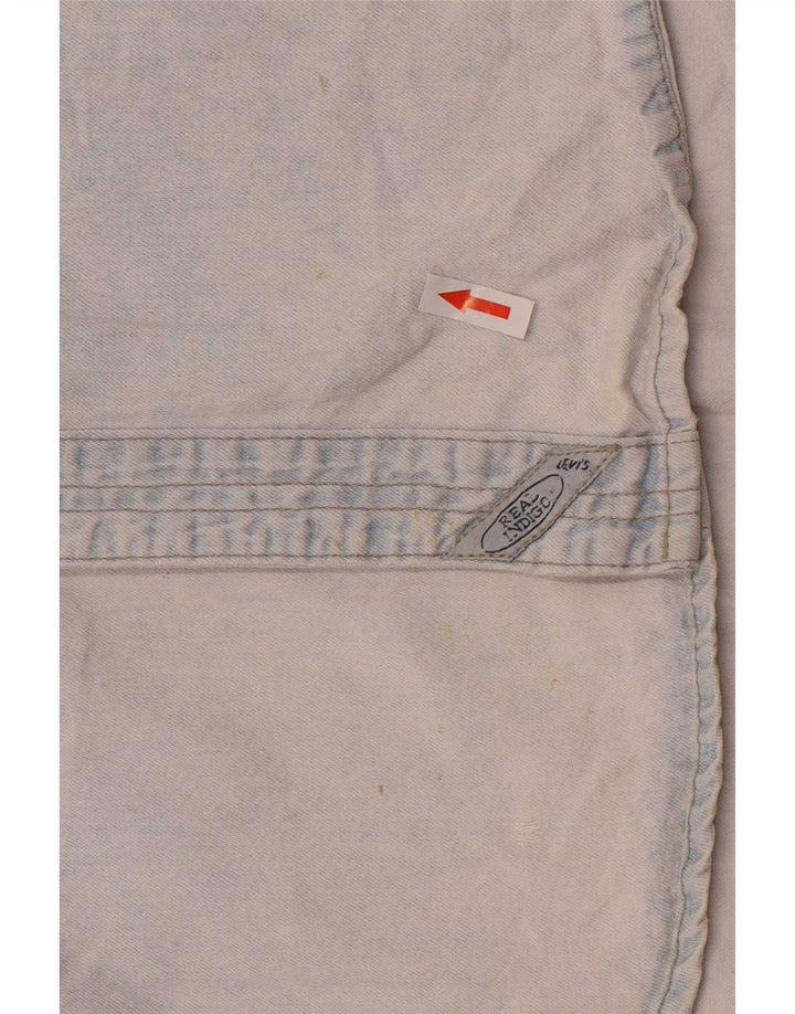 Camisa jeans masculina Levi's pequena azul algodão