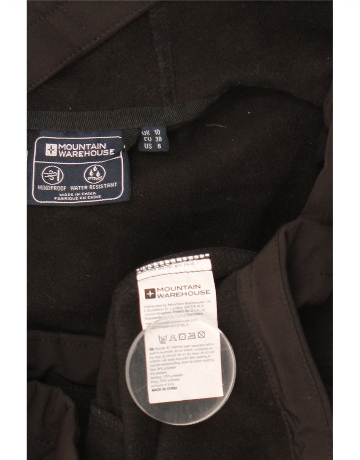 Jaqueta corta-vento feminina com capuz Mountain Warehouse UK 10 pequena preta