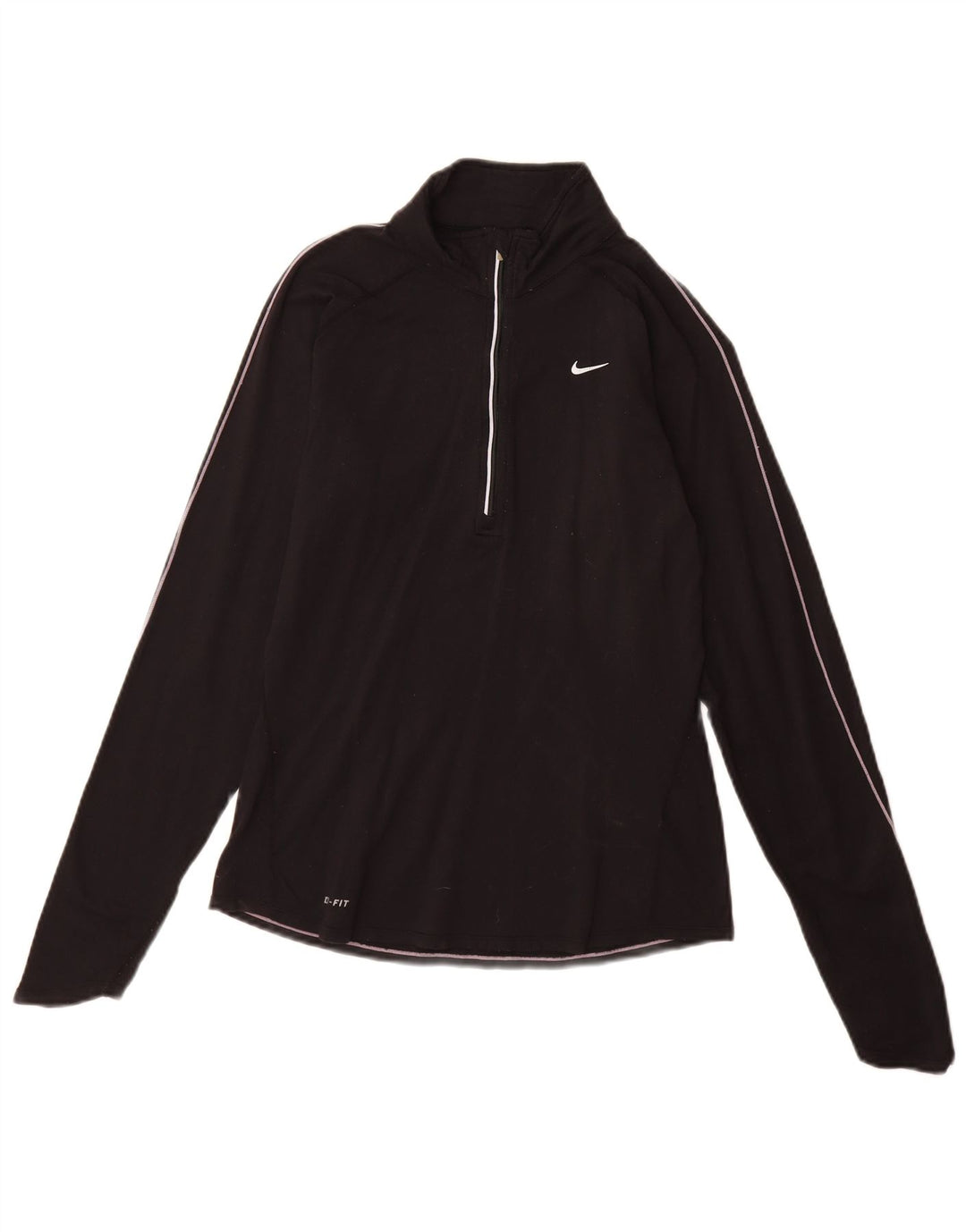 Nike Womens Dri Fit Pullover Treino Top Reino Unido 8/10 Pequeno Preto Nylon