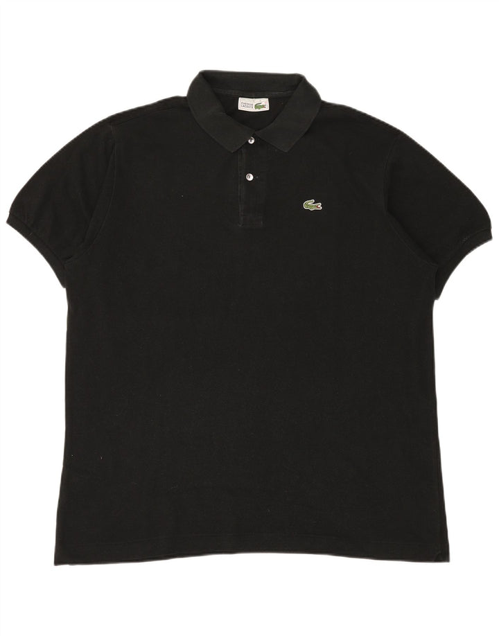 Camisa polo masculina LACOSTE tamanho 6 XL algodão preto