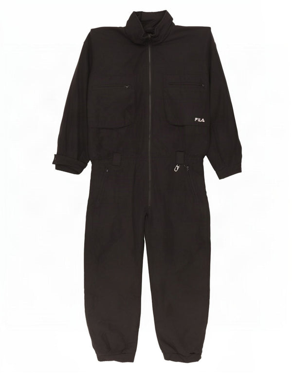 Macacão de esqui masculino Fila Loose Fit IT 50 médio preto poliamida