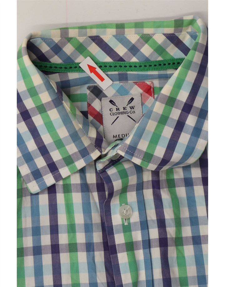 Camisa masculina de ajuste clássico da Crew Clothing, algodão guingão multicolorido médio