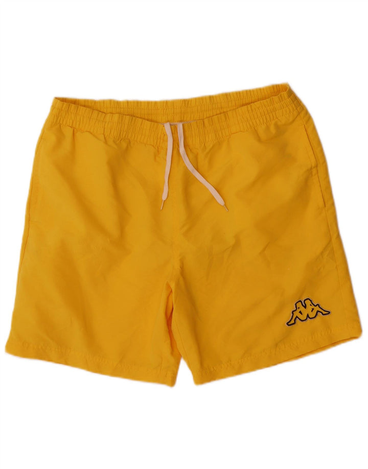 Shorts de natação masculino Kappa poliéster amarelo médio