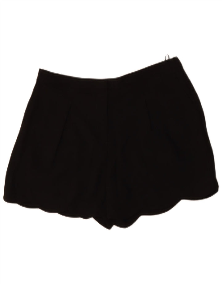 Shorts Chino feminino de cintura alta OASIS UK 12 médio W32 poliéster preto