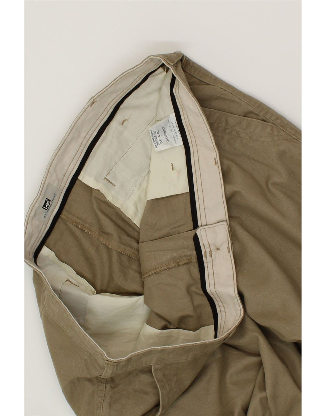 LEE Mens Straight Chino Trousers W38 L32 Khaki Cotton Vintage Lee and Second-Hand Lee from Messina Hembry 