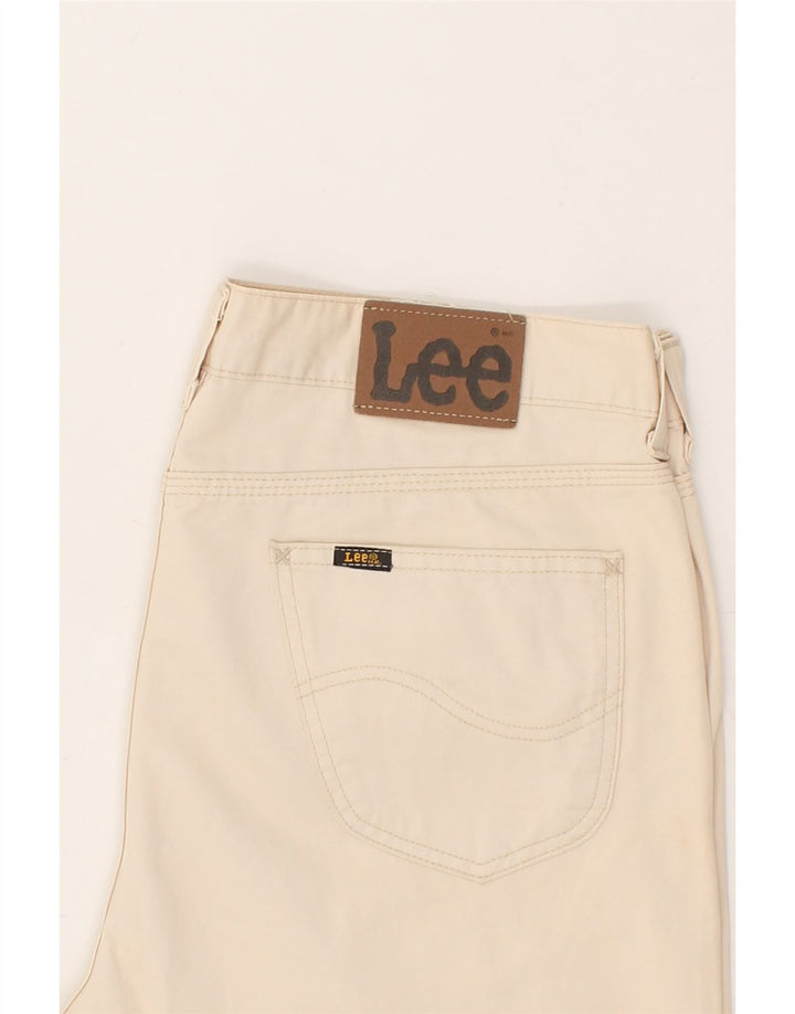 LEE Mens Straight Casual Trousers W36 L27 Beige Cotton Vintage Lee and Second-Hand Lee from Messina Hembry 