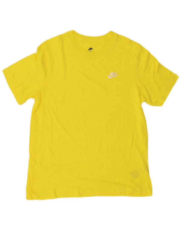 Nike Mens Camiseta Top Médio Algodão Amarelo