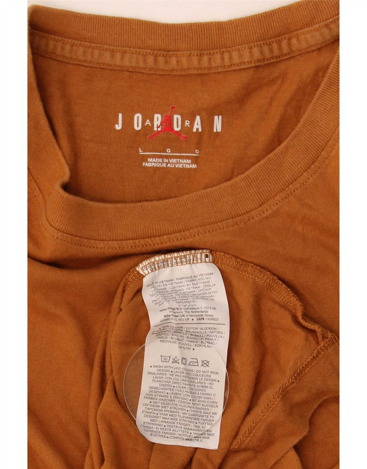 Camiseta masculina Jordan grande algodão marrom