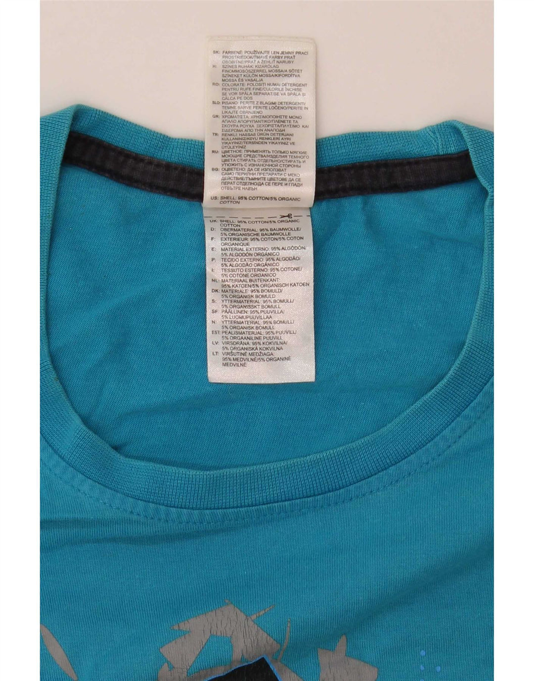 Adidas Mens Graphic T-Shirt Top Médio Algodão Azul