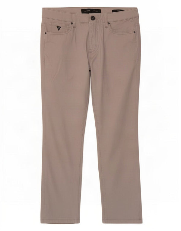 Guess Calça masculina skinny casual W34 L28 algodão cinza