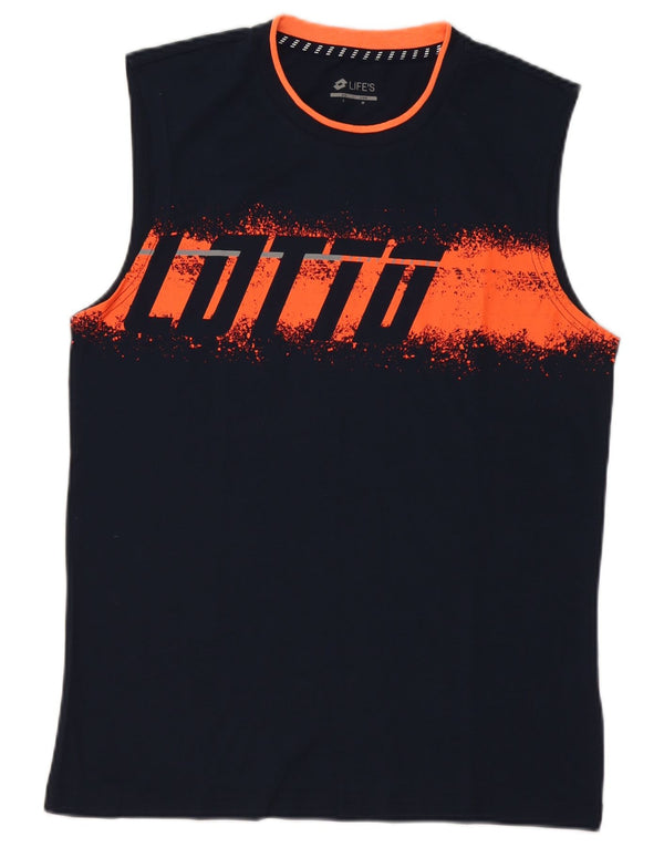 Lotto Mens Graphic Vest Top Grande Azul Marinho Esportes