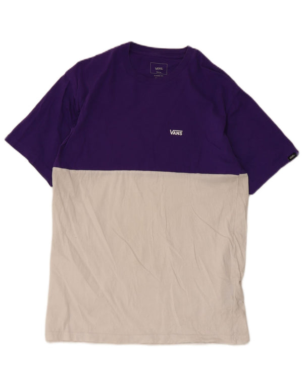 Camiseta masculina Vans Classic Fit Top médio roxo colorblock algodão