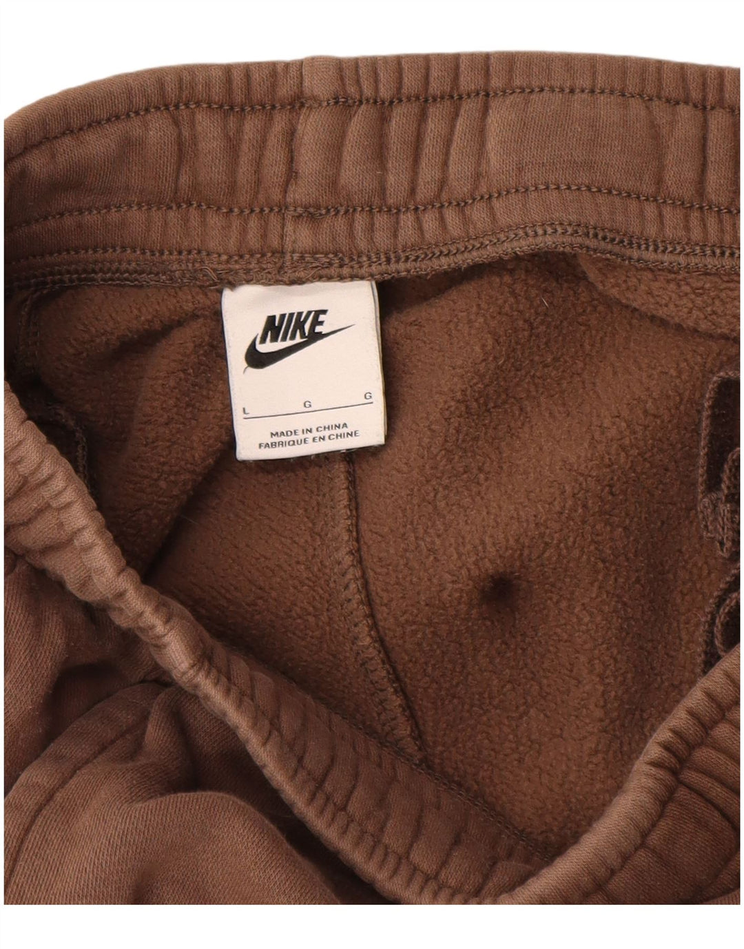 Calça de treino masculina Nike joggers grande algodão marrom