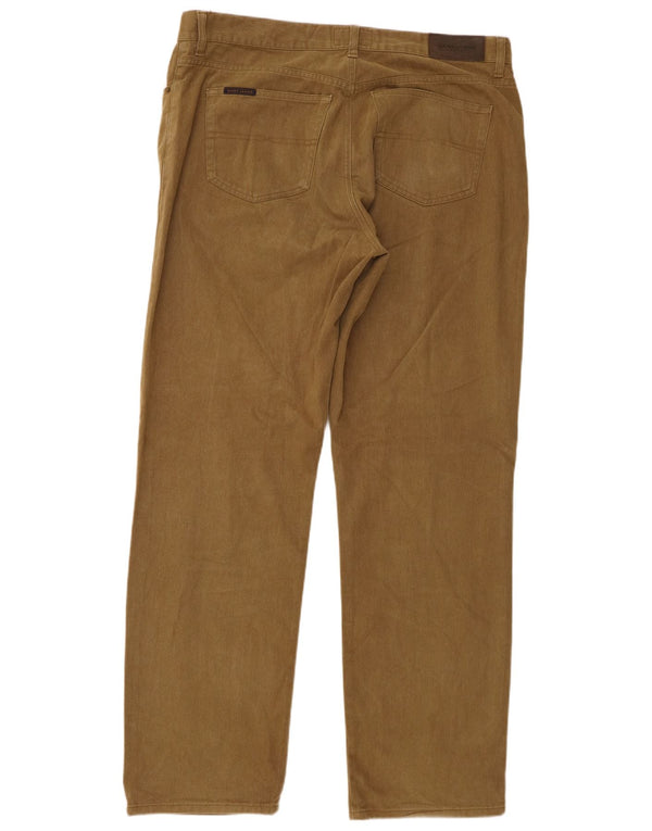 Calça masculina reta casual Gant W40 L34 algodão cáqui