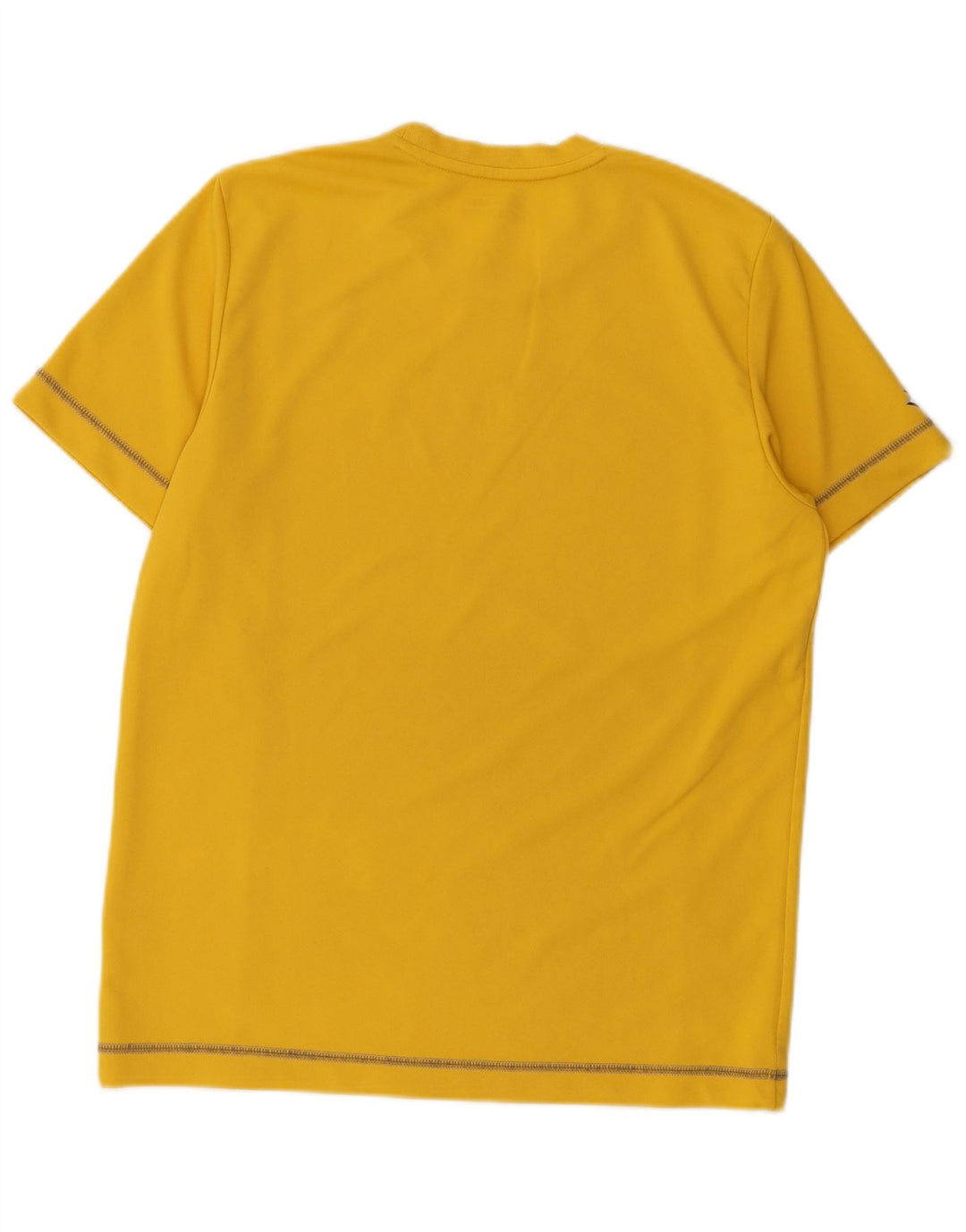 Camiseta masculina gráfica Lotto Top poliéster listrado amarelo médio