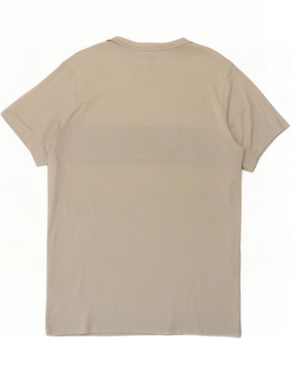 Calvin Klein Camiseta masculina gráfica Top médio branco colorblock