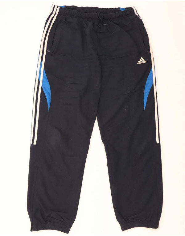 Calça de treino masculina ADIDAS Joggers grande azul marinho colorblock