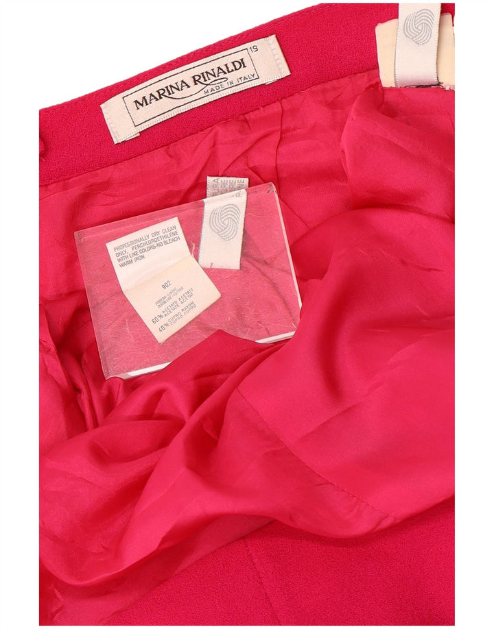 Conjunto de saia feminina Marina Rinaldi com 5 botões e 2 peças tamanho 19 pequeno W32 rosa