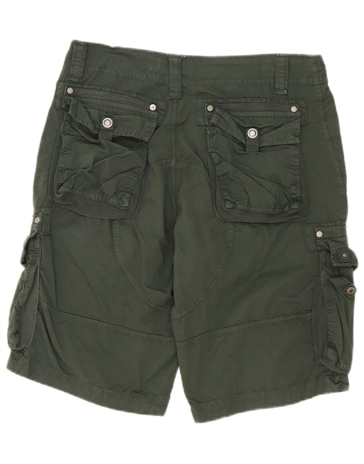 Shorts Cargo Masculino Vintage W34 Grande Algodão Verde