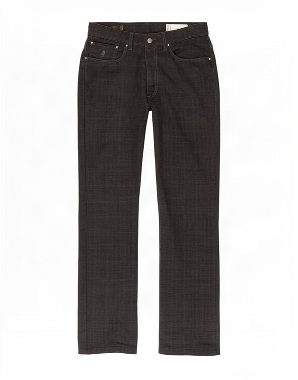 Calça Marlboro Classics masculina reta casual W32 L30 cinza xadrez