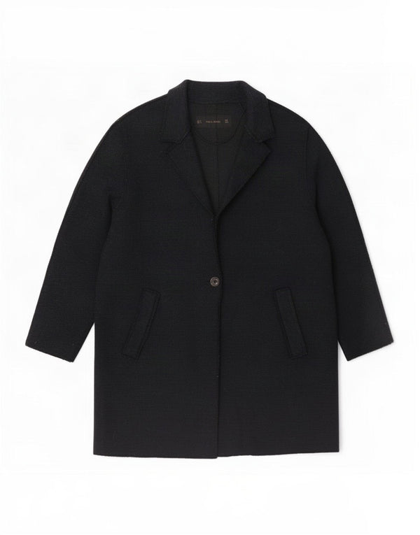 Sobretudo feminino Zara UK 16 grande azul marinho