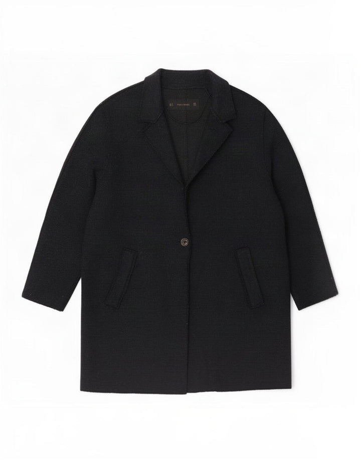 Sobretudo feminino Zara UK 16 grande azul marinho