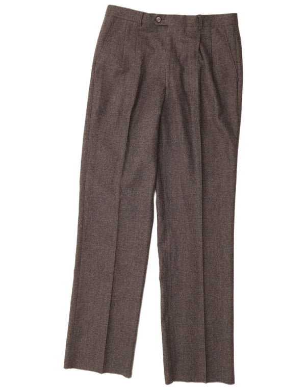 Calça masculina Marzotto Pegged Suit IT 48 Médio W32 L34 Lã Cinza