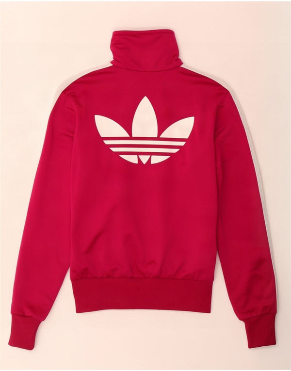 Adidas Womens Graphic Tracksuit Top Jacket EU 34 XS Rosa Poliéster