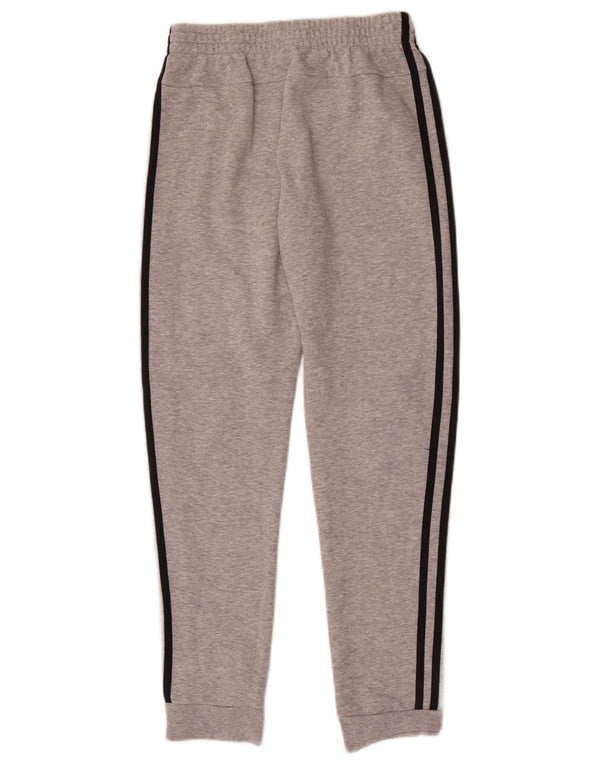 Adidas meninos calças de treino joggers 13-14 anos cinza manchado algodão