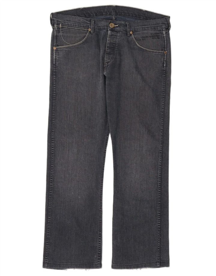 WRANGLER Masculino Ace Straight Jeans W36 L30 Azul Marinho Algodão