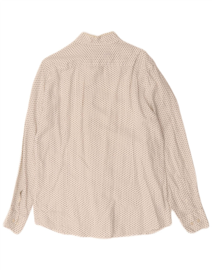 Camisa masculina Massimo Dutti, linho branco manchado médio