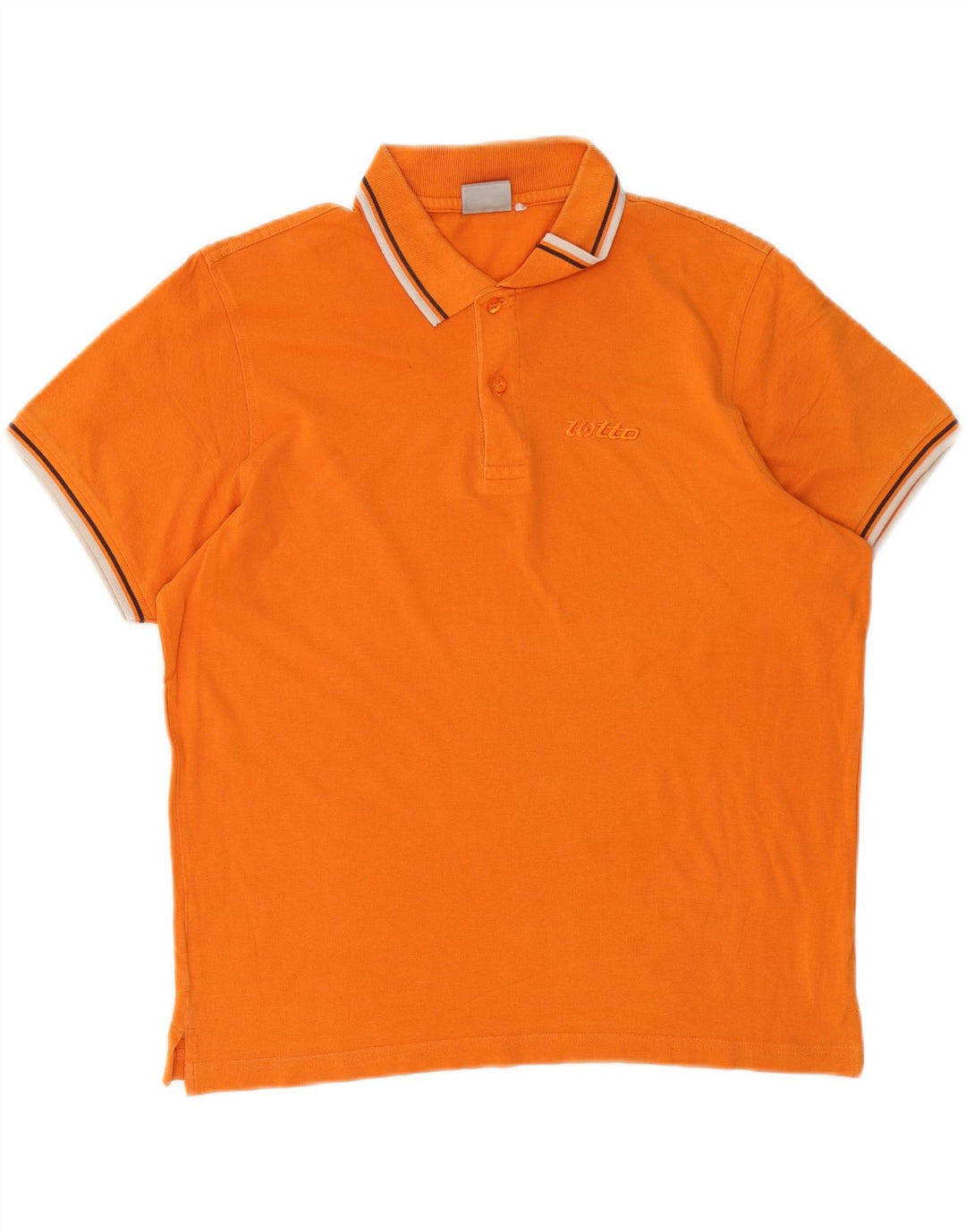 Camisa polo masculina LOTTO grande algodão laranja